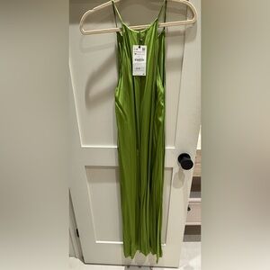 Zara Green Slip Dress